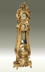 floor clock Art.531/7 all Gold leafe hand-decorated without angel
